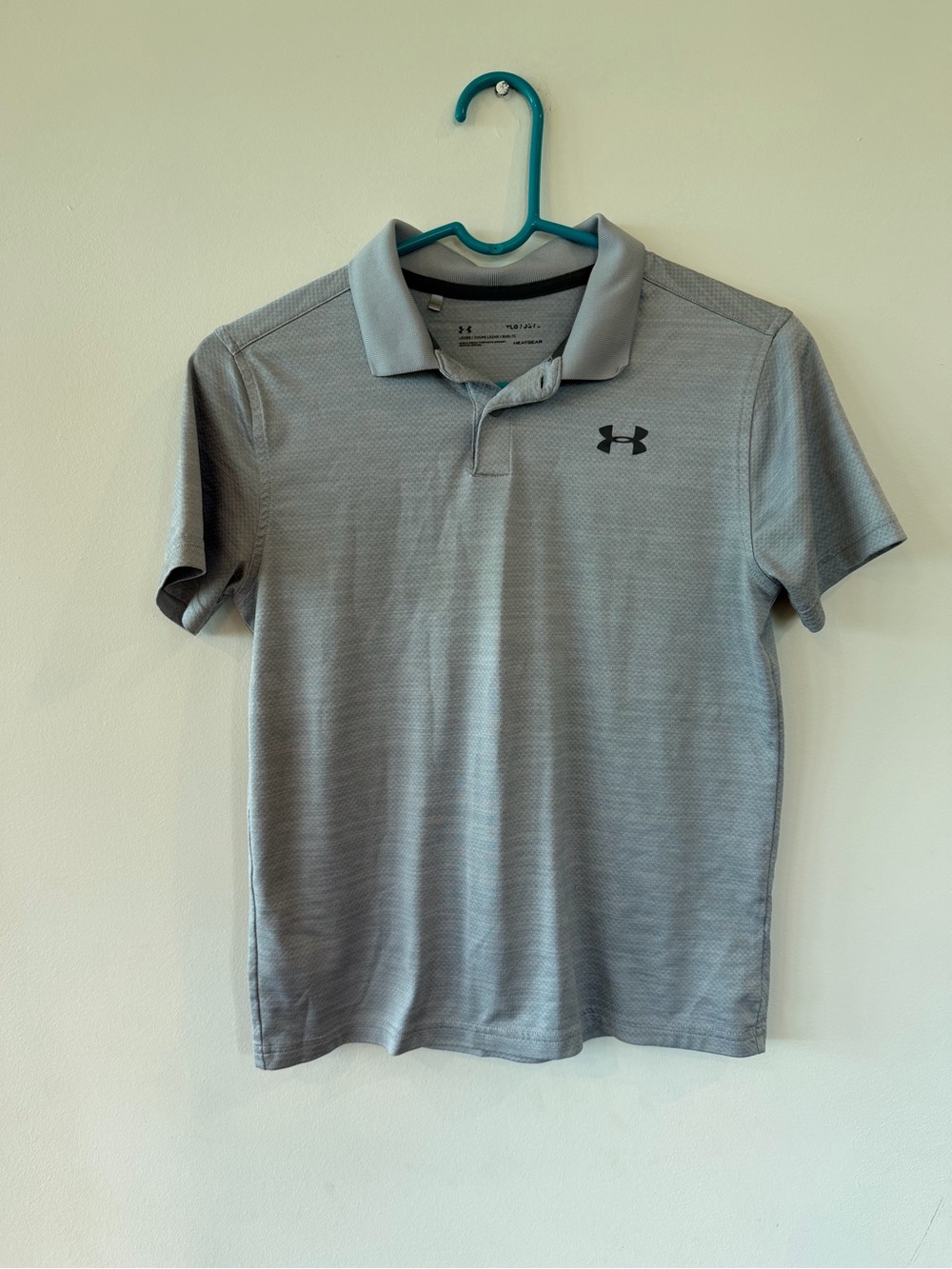 Under Armour Light Gray Boy’s Polo with Chest Logo